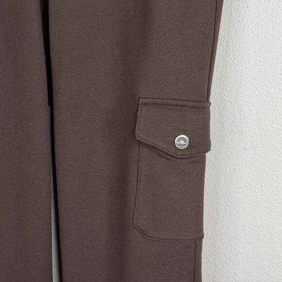 Ralph Lauren Active Sweatpants Womens Small Chocolate Brown Pockets Straight Leg - Picture 3 of 6
